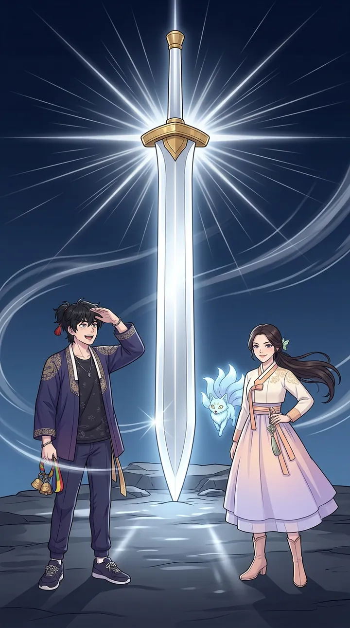 Bom and Yeon in the comic scene for the Sword, the Gyeong Metal birthday type